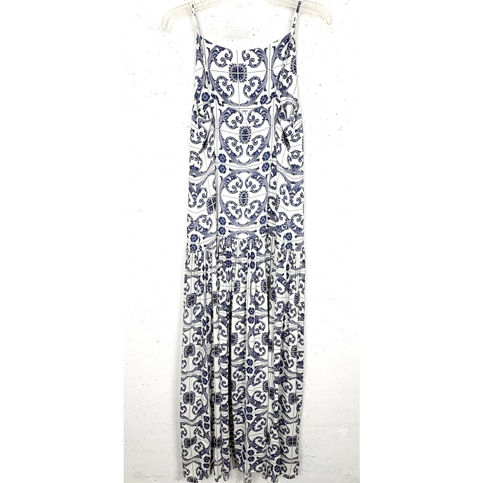 Palm Noosa Bianca Dress Maxi Square Neckline Dropped Waist Viscose Crepe Size 6 — image 3 of 8